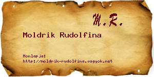 Moldrik Rudolfina névjegykártya